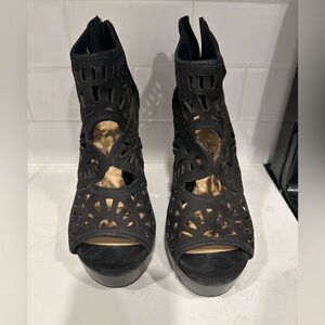 Gianni Bini Black Cutout Heels